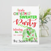 Invitation de fête de Noël moche (Debout devant)