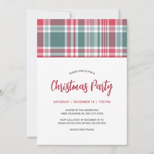 Invitation de fête de Noël moderne (Devant)