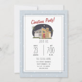 Invitation de fête de Noël moderne au centre-ville (Devant)