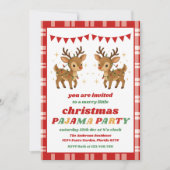 Invitation de fête de Noël modifiable en pyjama de (Devant)