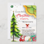 Invitation de fête de Noël modifiable, imprimable (Devant)