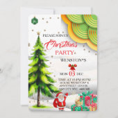 Invitation de fête de Noël modifiable, Imprimable (Devant)