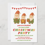 Invitation de fête de Noël modifiable Rétro Gnomes (Devant)