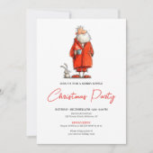 Invitation de fête de Noël originale avec le Père  (Devant)