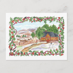 Invitation de fête de Noël Pays victorien Accueil