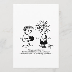 Invitation de fête de Noël - Père Noël et enfants