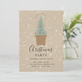 Invitation de fête de Noël personnalisée (Debout devant)