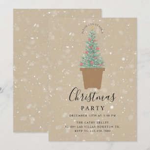Invitation de fête de Noël personnalisée