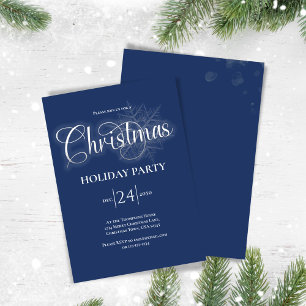 Invitation de fête de Noël personnalisée en callig