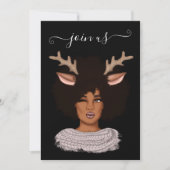 Invitation de fête de Noël pour Bachelorette Afro- (Devant)