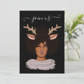 Invitation de fête de Noël pour Bachelorette Afro- (Debout devant)