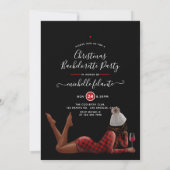 Invitation de fête de Noël pour Bachelorette afro- (Dos)