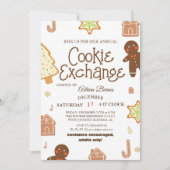 Invitation de fête de Noël pour échange de biscuit (Devant)