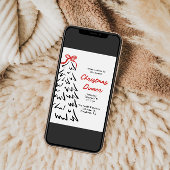 Invitation de fête de Noël pour le dîner de Noël d