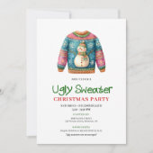 Invitation de fête de Noël pour un pull moche drôl (Devant)