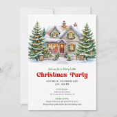 Invitation de fête de Noël pour une maison fantais (Devant)