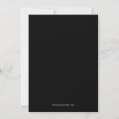 Invitation de fête de Noël Renne noir et or (Dos)