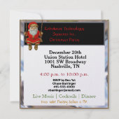 Invitation de fête de Noël robotique (Dos)