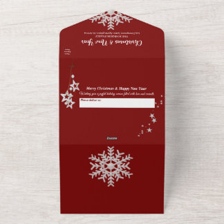Invitation de fête de Noël_rouge&blanc