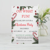 Invitation de fête de Noël rouge et verte moderne (Debout devant)