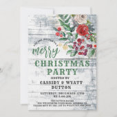 Invitation de fête de Noël rustique (Devant)