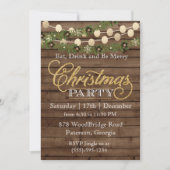 Invitation de fête de Noël rustique (Devant)