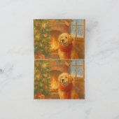 Invitation de fête de Noël ・ Scène de chien confor (Intérieur)