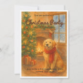 Invitation de fête de Noël ・ Scène de chien confor (Devant)