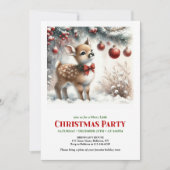 Invitation de fête de Noël scène hivernale de bébé (Devant)