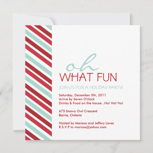 Invitation de fête de Noël simple et personnalisab (Devant)