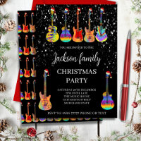 Invitation de fête de Noël sur le thème de la guit