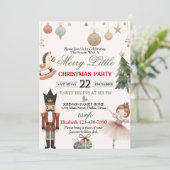 Invitation de fête de Noël sur le thème des vacanc (Debout devant)