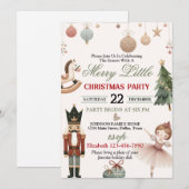 Invitation de fête de Noël sur le thème des vacanc (Devant / Derrière)