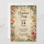 Invitation de fête de Noël vintage (Devant)