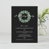 Invitation de fête de Noël Wreath (Debout devant)