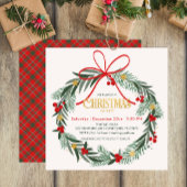 Invitation de fête de Noël Wreath