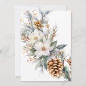 Invitation de fête de Noël | Wreath aquarelle (Dos)