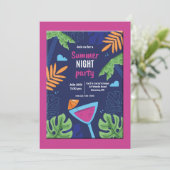 Invitation de fête de nuit d'été (Debout devant)