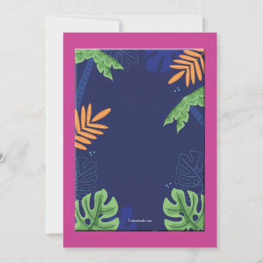 Invitation de fête de nuit d'été (Dos)