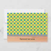 Invitation de fête de patinage jaune bleu pour gar (Dos)