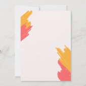 Invitation de fête de peinture et de boisson simpl (Dos)