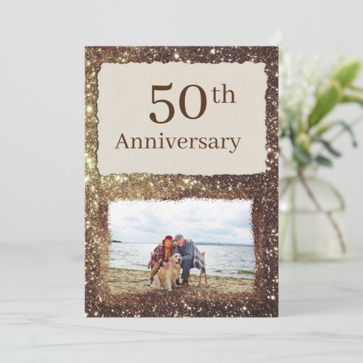 Invitation de fête de photo d'anniversaire de mari (Debout devant)