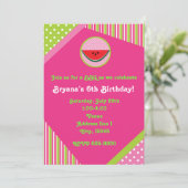 Invitation de fête de pique-nique BBQ Pastèque Pat (Debout devant)