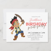 invitation de fête de pirates (Devant)