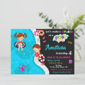 Invitation de fête de piscine invitation de piscin (Debout devant)