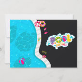 Invitation de fête de piscine invitation de piscin (Dos)