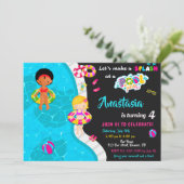Invitation de fête de piscine invitation de piscin (Debout devant)