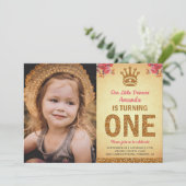 Invitation de fête de premier anniversaire de Prin (Debout devant)