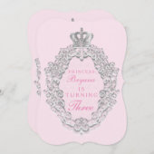 Invitation de fête de princesse de conte de fée vi (Devant / Derrière)