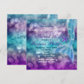 Invitation de fête de queue de sirène sous la mer (Devant / Derrière)